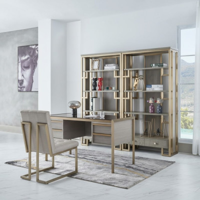 Büro Set Einrichtung Landhaus Schreibtisch Stuhl Sessel Sekretär Tisch