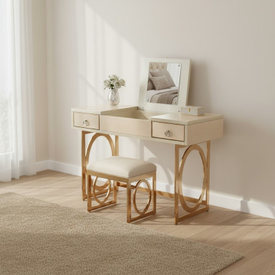 Schminktisch Designer Konsolen Kosmetik Tisch Deko Spiegel Kommode Frisier