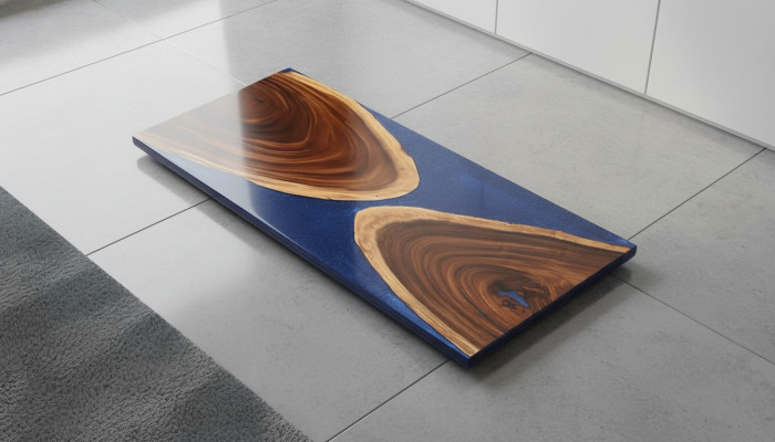 Esstisch 1qm epoxid harz holz massive möbel wasserfall epoxy tisch