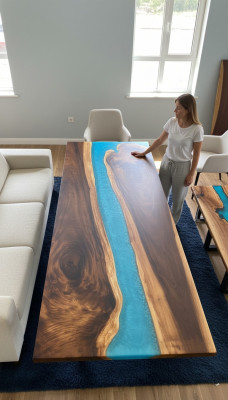 Tische Esstisch Design Tisch Moderne Meer Fluss Möbel Tische Epoxid