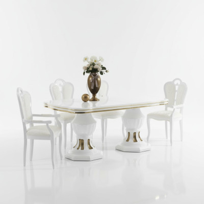 Klassischer Designer Esstisch Tisch Wohnzimmer Italienischer Tische Stil Möbel
