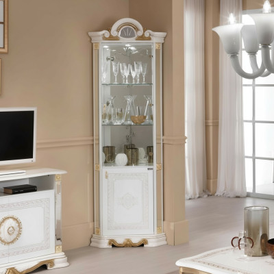 Weisse Eckvitrine Glasschrank Vitrinen Schränke Regal Italienische Möbel