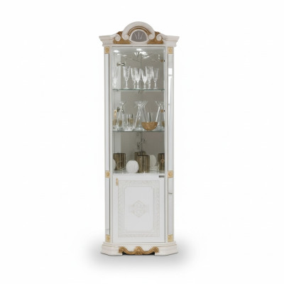 Weisse Eckvitrine Glasschrank Vitrinen Schränke Regal Italienische Möbel