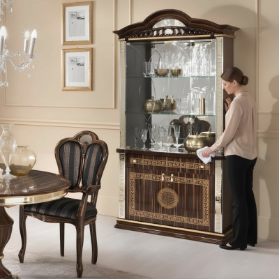 Vitrine Schrank Vitrinen Wohnzimmer Schau Schränke Design Italienische Möbel Neu