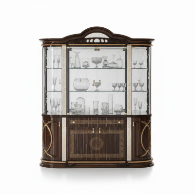 Italienische Möbel Vitrine xxl Schrank Vitrinen Schau Schränke Design Wohnzimmer