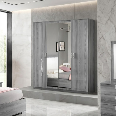 Kleiderschrank Schränke Schrank Schrankwand 4 Türen Holz Möbel Schlafzimmer Neu