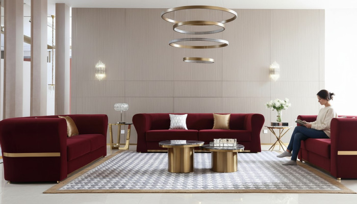 Sofagarnitur 4+3+2 Sitzer Couch Wohnlandschaft Garnitur Design Modern Sofa Neu