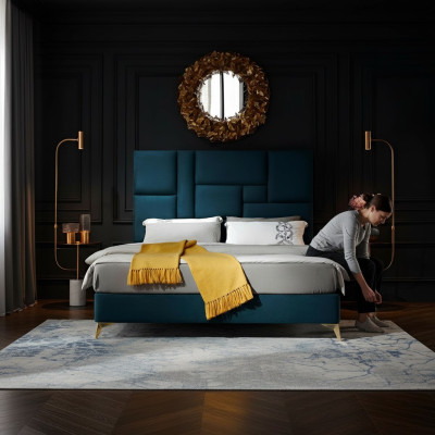 Bett 2x Nachttisch 3 tlg. Schlafzimmer Set Design Gruppe Garnitur