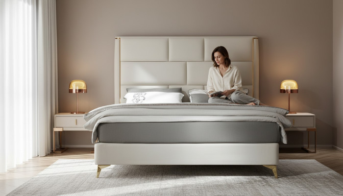 Bett 3tlg. Schlafzimmer Set Design Modern Luxus Schlafzimmer Nachttisch Betten