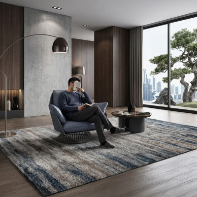 Sessel Design Grau Metall Relax Club Lounge Einsitzer Polster Stoff Leder