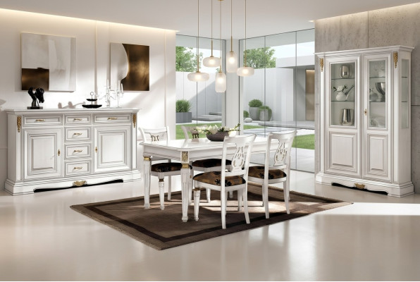Esstisch Tisch Esszimmer Tische Luxus Holz Weiß Design Modern Italienische Möbel