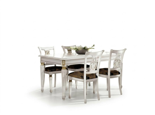Esstisch Tisch Esszimmer Tische Luxus Holz Weiß Design Modern Italienische Möbel