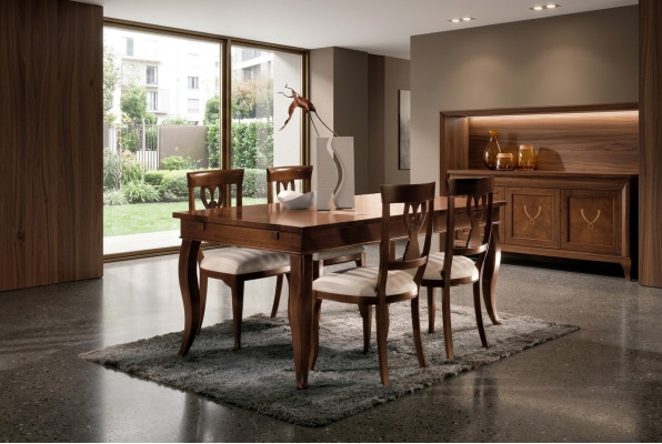 Täuschend echter Holzimitat-Esstisch: Modernes Design und Luxus für Ihr Esszimmer