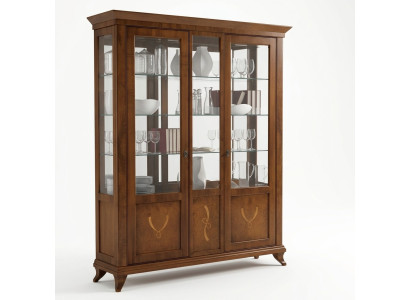 Vitrine Wohnzimmer Möbel Anrichte Massive Holz Vitrinen Glas Schrank Echtholz