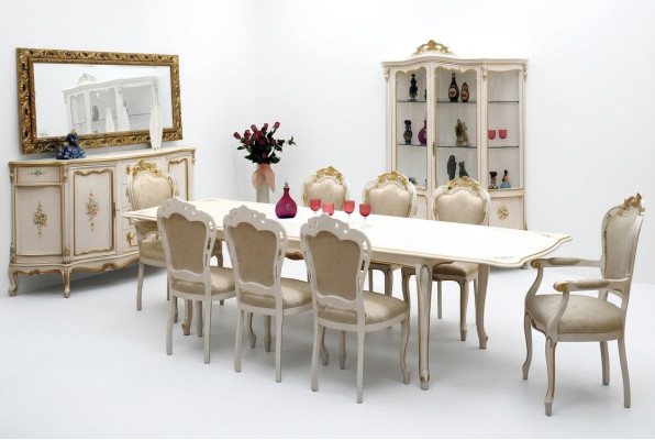 Klassische Set 2x Stühle Armlehnen 6x Stühle Stuhl Garnitur Esszimmer Gruppe Neu