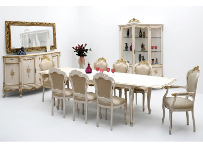 Klassische Set 2x Stühle Armlehnen 6x Stühle Stuhl Garnitur Esszimmer Gruppe Neu