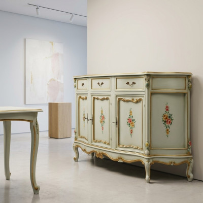 Anrichte Italienische Möbel Echtes Holz Sideboard Designer Luxus Holz Kommode