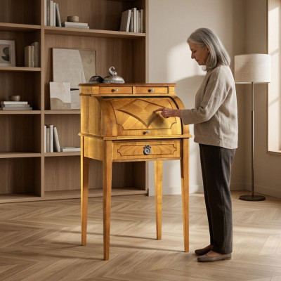 Büro Möbel Design Tisch Sekretär Schreib Tische Office Einrichtung Antik Holz