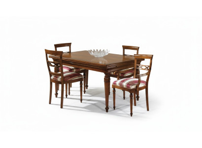 Esszimmer Set Essgruppe Klassischer Echt Holz 4tlg Set Stuhl Garnitur 4x Stühle