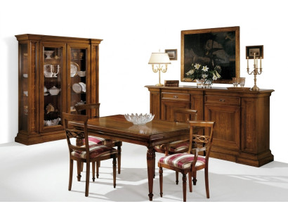 Komplett Esstisch 4 Stühle Esszimmer Set Ess Gruppe Holz Set Vitrine Kommode