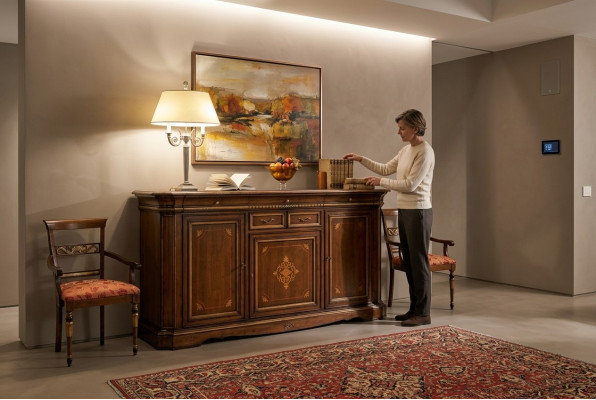 Anrichte Barock Stil Sideboard Echtholz Luxus Italienische Holz Möbel Kommode