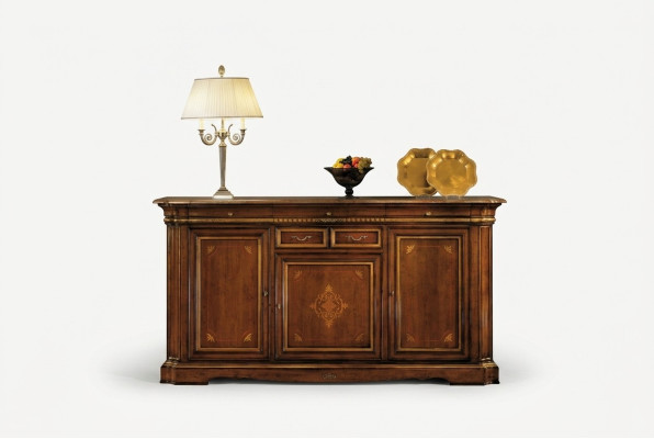 Anrichte Barock Stil Sideboard Echtholz Luxus Italienische Holz Möbel Kommode