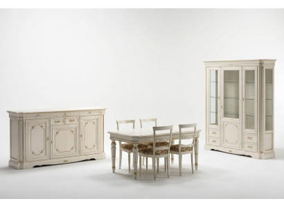 Esszimmer Gruppe Komplett Set Garnitur 7tlg Tisch Tische Luxus Holz Möbel Neu