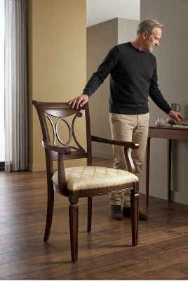 Design Massivholzstuhl Armlehnenstuh Lehnstuhl Sessel Esszimmer Wohnzimmer Büro