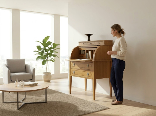 Sekretär Kommode Sekretäre Italienische Möbel Schreibtische Tische Haus Büro Neu