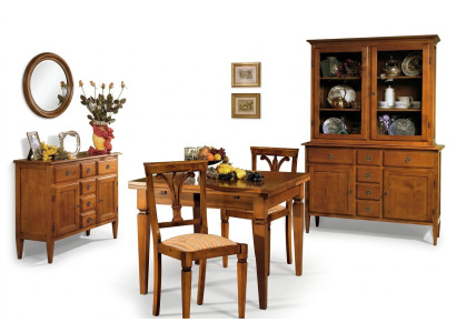 Esszimmer Set 5tlg Art Deko Stühle Esstisch Kommode Anrichte Holz Antik Tische