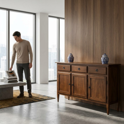 Kommode Anrichte Sideboard Sideboards Massiv Holz Schrank Möbel Kommoden Braun