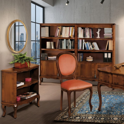 Bücherschrank Schrank Regal Echtholz Möbel Vitrine Büro Einrichtung Möbel Neu