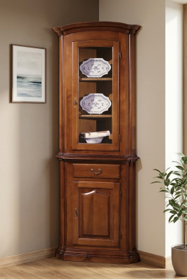 Vitrine Anrichte Retro Stil Wohnzimmer Schrank Kommode Schränke Massiv Vitrinen