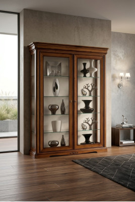 Wohnzimmer Vitrine Schrank Bücher Regal Anrichte Klassische Möbel Regale Holz