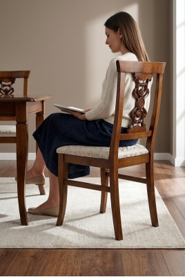 Esszimmer Stühle Holz Luxus Sessel Stuhl Braun Stühle Wohnzimmer Möbel neu