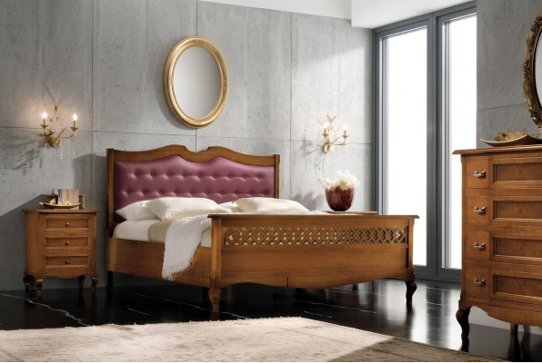 Schlafzimmer Bett Nachttisch Doppelbett Polster Betten Set Gruppe Garnitur 3tlg.