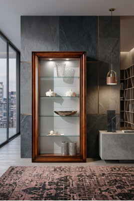 Luxus Vitrine Holz Möbel Schränke Regal Aktenschrank Glasschrank Antik Schrank