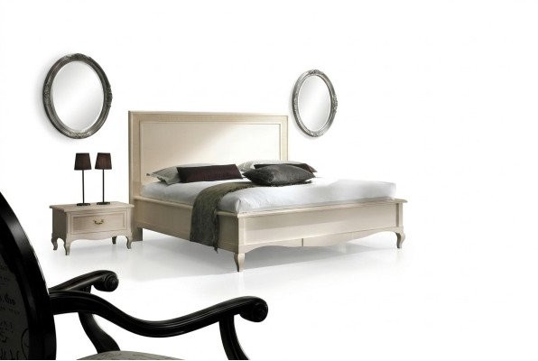 Doppelbett Betten Schlafzimmer Möbel Massivholz Vaccari cav giovanni Bett Neu