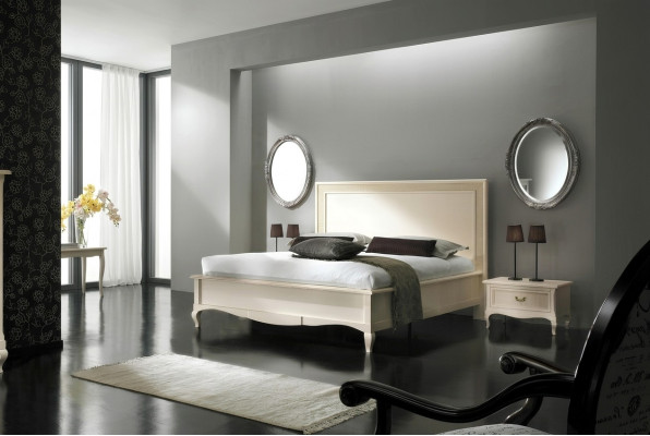 Schlafzimmer Bett Nachttisch Doppelbett Polster Betten Set Gruppe Garnitur 3tlg.