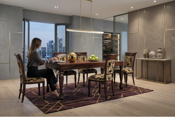 Esstisch Luxus Tisch Massiv Holz Möbel aus Italien Esszimmer Tische Einrichtung