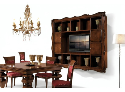 Wohnzimmer Wandschrank Vitrine Holz Wohnzimmermöbel TV Schrank Wand Design Neu