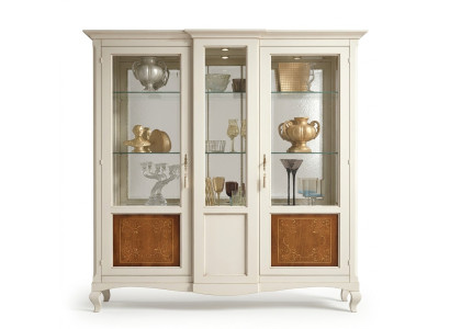 Vitrine Schrank Regal Wohnzimmer Bücherregal Holz Büroschrank Schränke Italien
