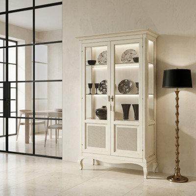 Vitrine Holz Luxus Schränke Klassische Anrichte Design Möbel Italienische Braun