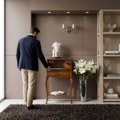 Art Deco Magic Sekretaer Tisch Hausbüro Century Schreibtisch Sekretär Schrank