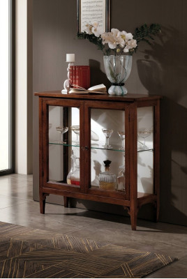 Vitrine Schrank Vitrinen Wohnzimmer Schränke Anrichte Italienische Möbel Holz