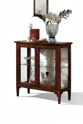 Vitrine Schrank Vitrinen Wohnzimmer Schränke Anrichte Italienische Möbel Holz