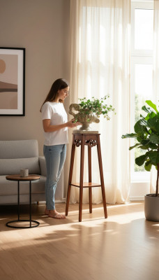 Blumenständer Blumen Ständer Vasen Ständer Massiv Echtes Holz Blumentopfständer