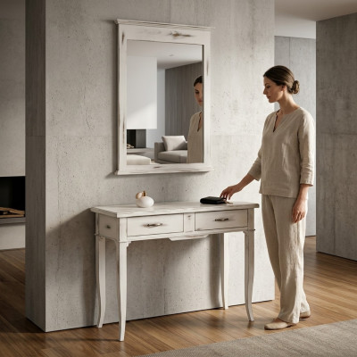Tische Konsolen Tisch Side Schlaf Zimmer Holz Spiegel + Konsolentisch Kommoden