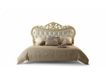 Doppelbett Bett Luxus Betten Holz Bettgestelle Bettrahmen Beige Design Modern