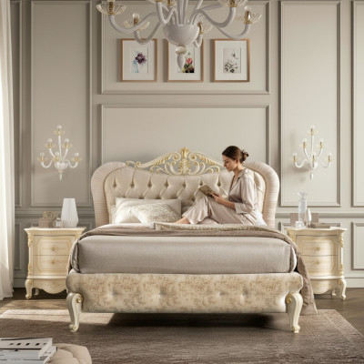 Bett Möbel Doppelbett Chesterfield Schlafzimmer Möbel Design Betten Italien Neu